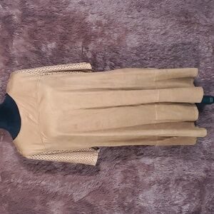 Madison Leigh Cutout Sleeve Faux Suede Dress